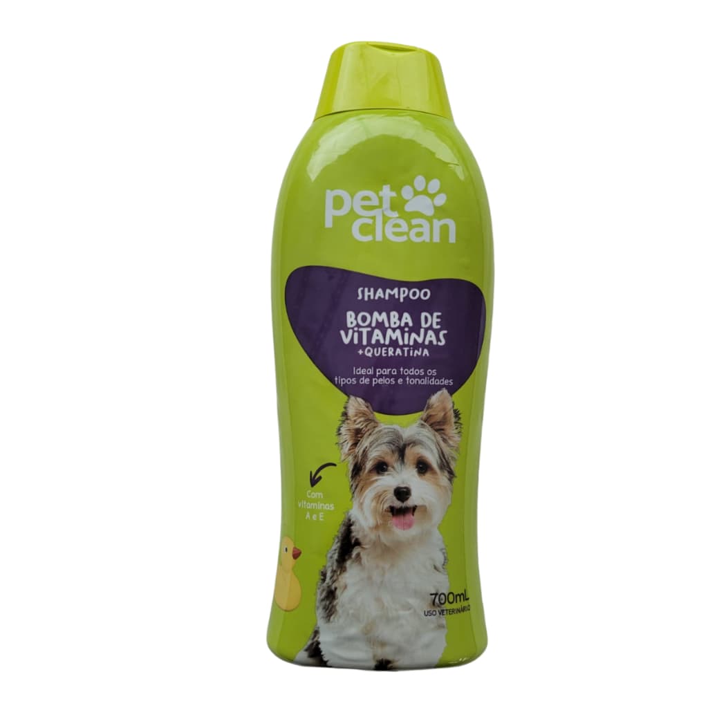 Shampoo Pet Clean Bomba de Vitamina Cães Cachorros Pet 700ml