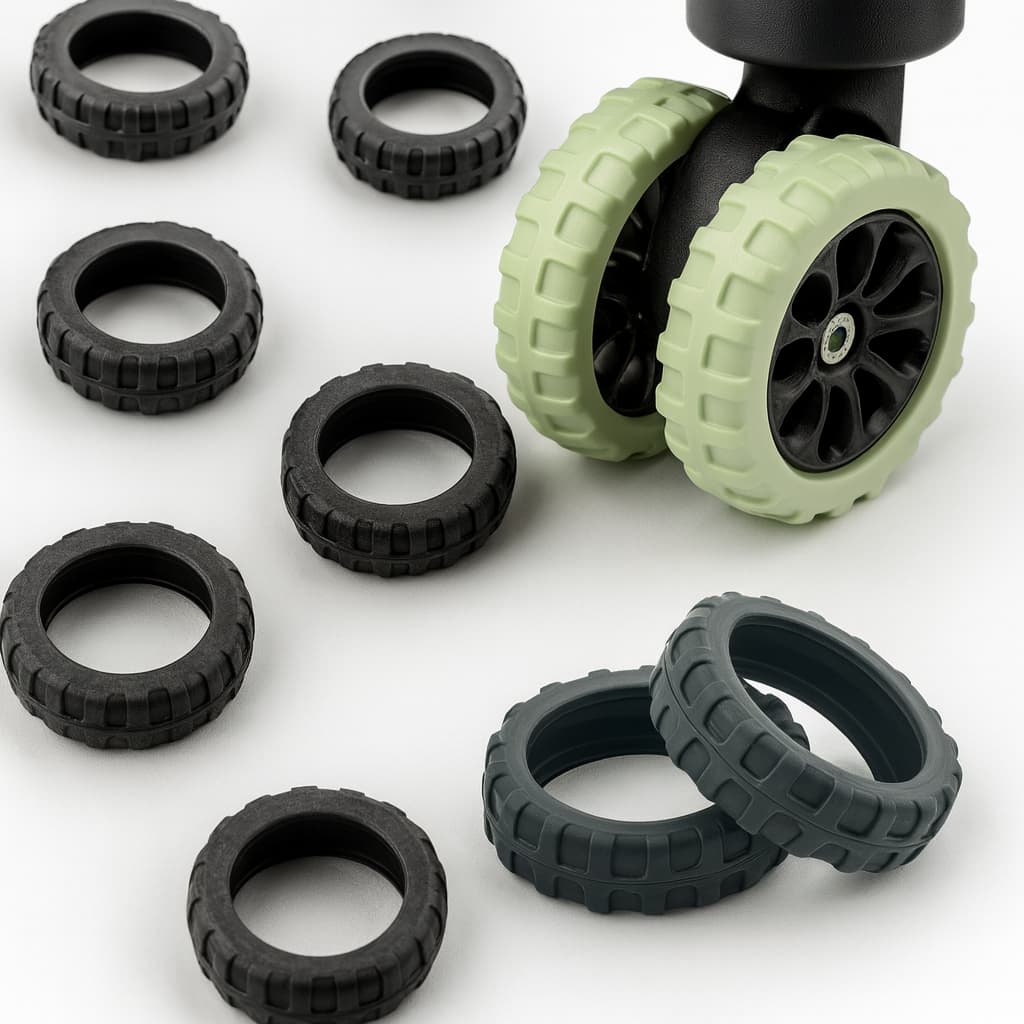 kit 8/16 Capa protetora de roda de mala premium anti ruido anti desgaste silenciosa atualizado