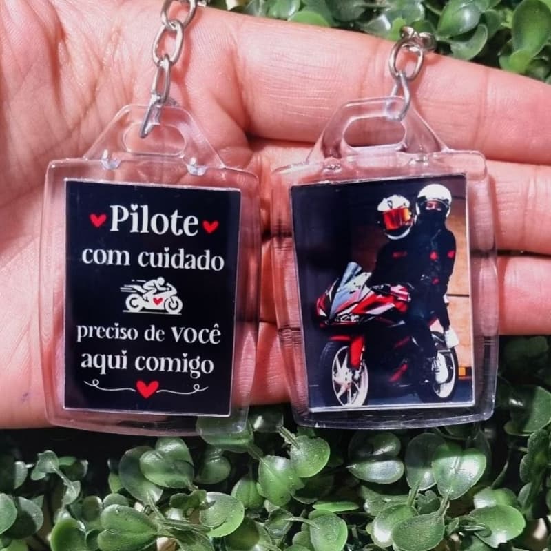 Chaveiro Pilote ou Dirija com cuidado personalizado com foto