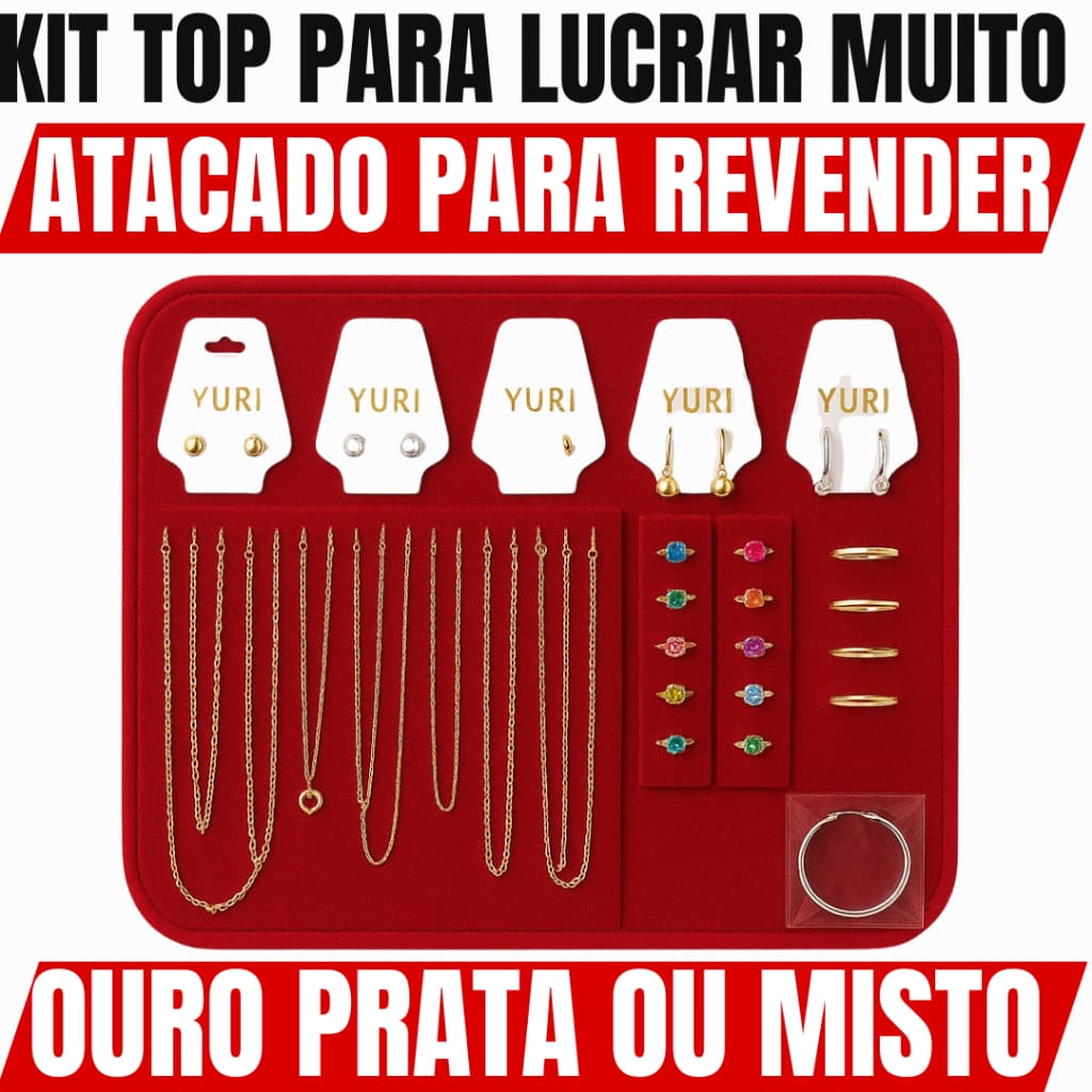 KIT COM 30 Peças de Semi Joias com Garantia de 1 Ano + Frete Grátis 🚚💎🔥