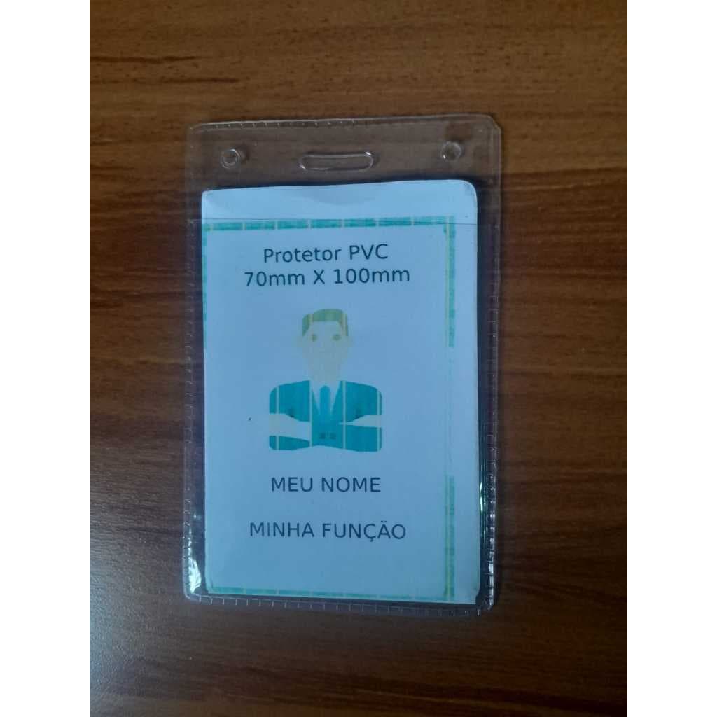 Bolsa Porta Crachá Credencial em PVC Transparente