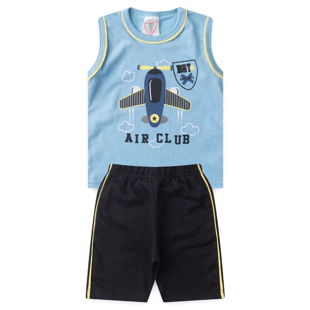 Conjunto Infantil Menino Verão 100% Algodão Air Club - JD Kids 3876