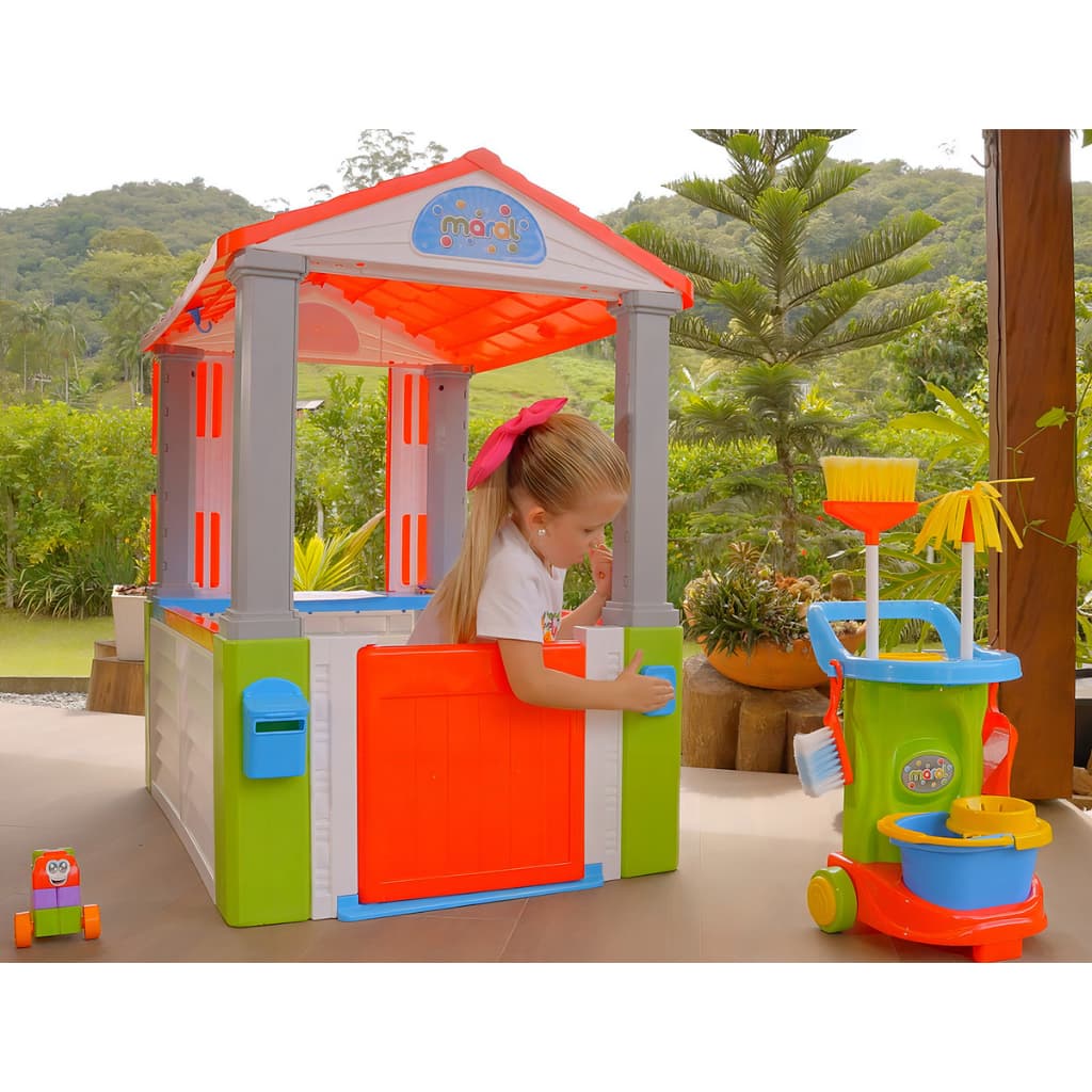 Casinha Infantil Brinquedo Para Jardim Crianças De Brincar Plástico Faz De Conta Playground Quintal