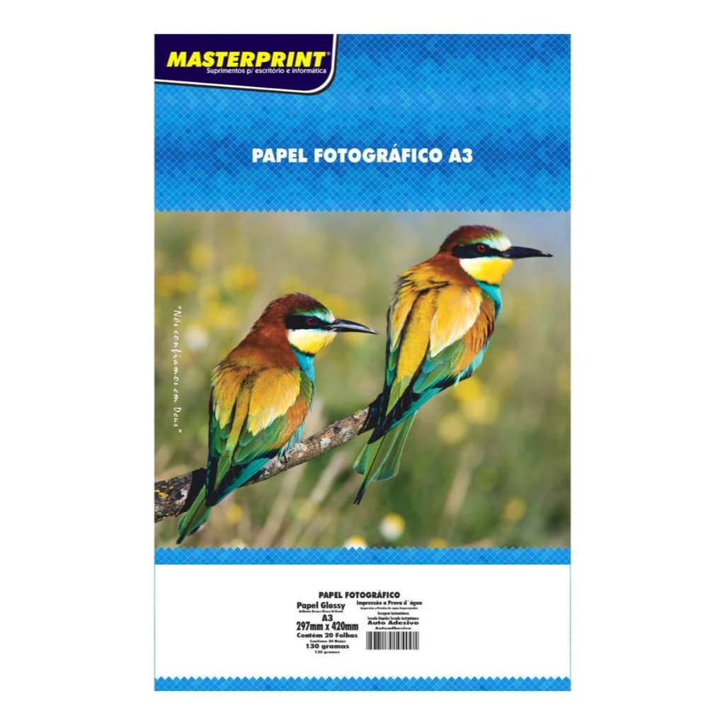 Papel Fotográfico Auto Adesivo A3 130g Masterprint – Impressão Profissional de Alta Qualidade