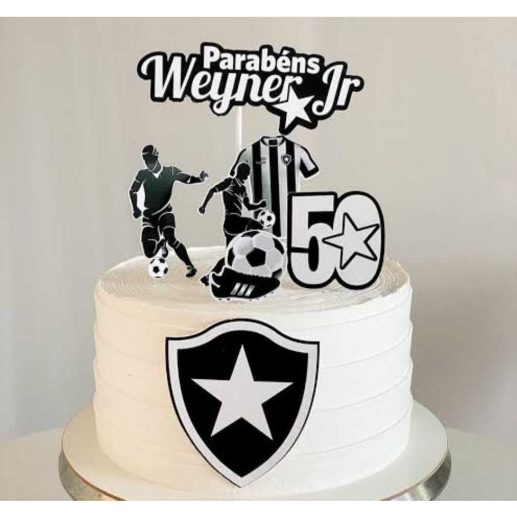 Topo/topper de bolo botafogo personalizado