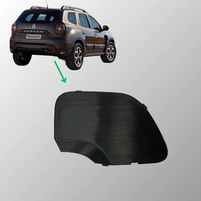 Tampa do Reboque Parachoque Traseiro Renault Duster 2020-2023