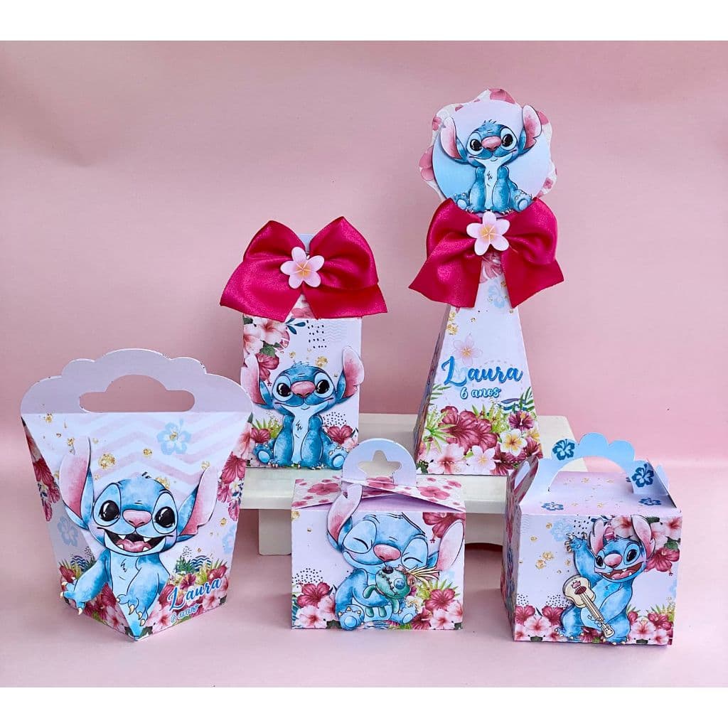 PEGUE E MONTE Kit festa Personalizados Stitch | FAZEMOS TODOS OS TEMAS