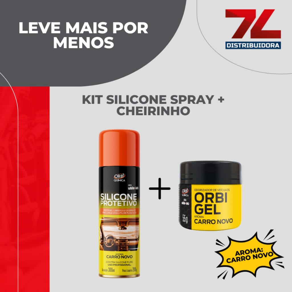Silicone Spray Para Borrachas De Portas E Canaletas + Cheirinho de carro Aroma: Carro novo