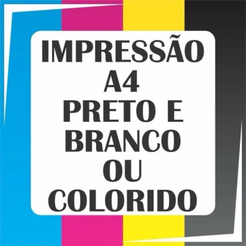 impressões colorida só  frente tamanho a4