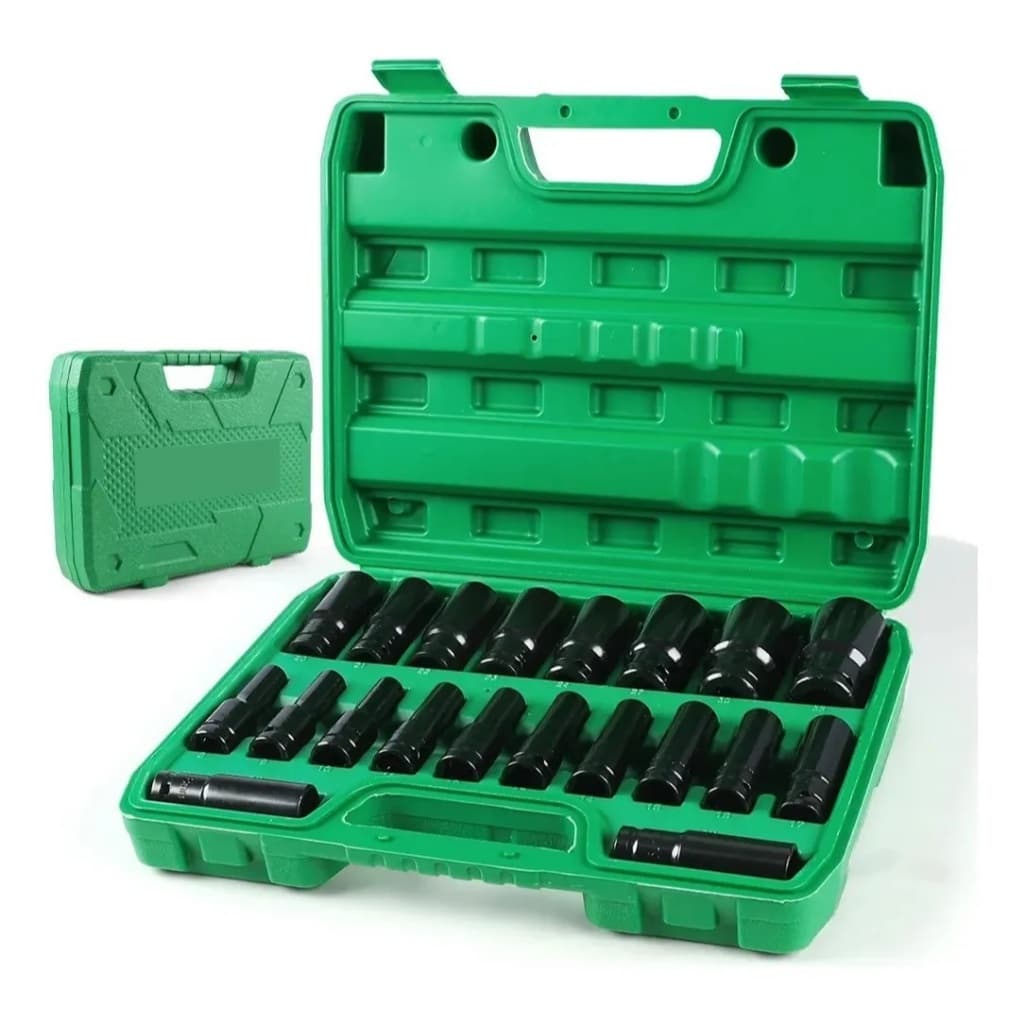 20PCS Jogo de soquetes de impacto longo 1/2 Pol. 8mm - 32mm