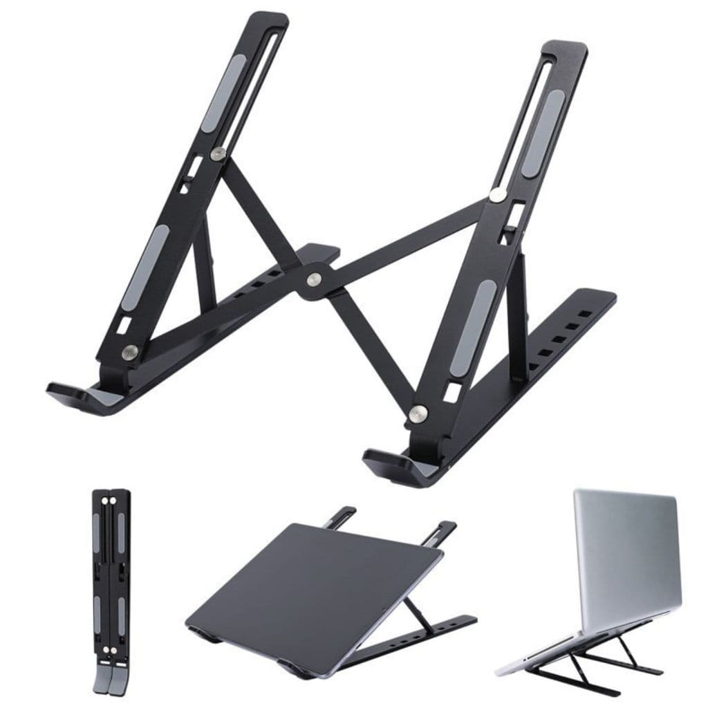 ‌Suporte Dobrável de Alumínio/Plástico para Notebook -7 Níveis de Ajuste, até 18"，Ideal para Viagens