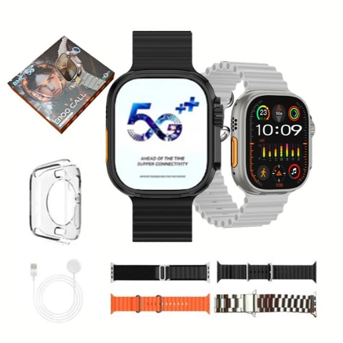 Relógio Smartwatch B100 CALL Call 5G WIFI e slot para cartão SIM com Câmera GPS e NFC,64GB e 4 de RAM
