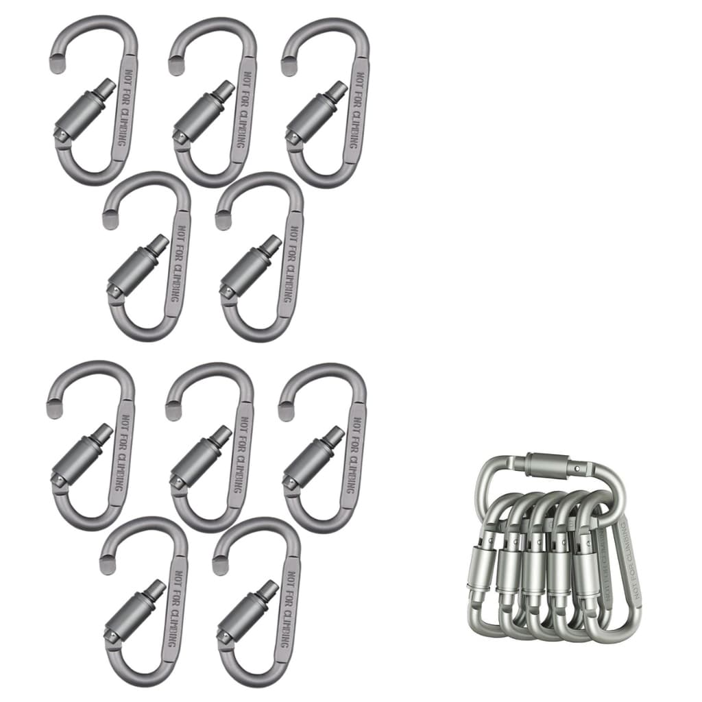 Kit 20 Mosquetão De Anel D Para Caminhada Ao Ar Livre