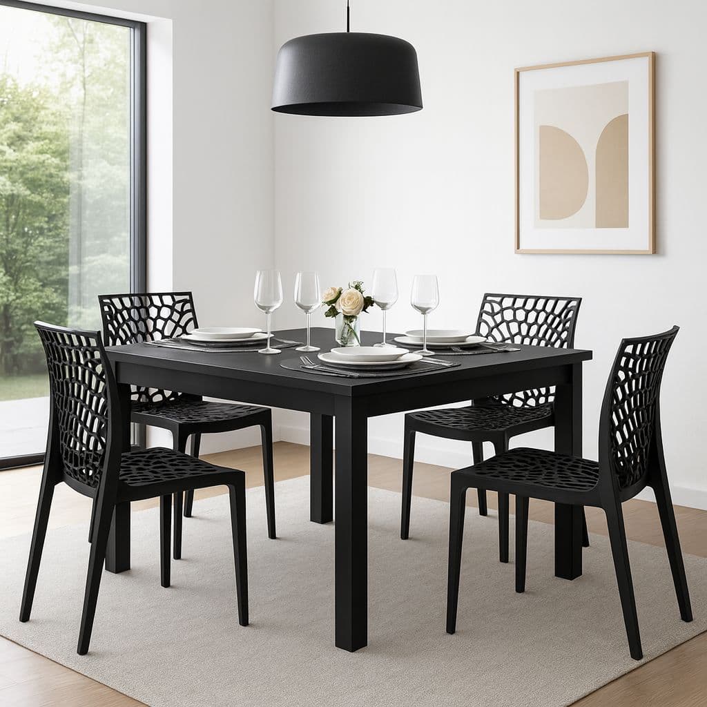 QUEIMA DE ESTOQUE - Mesa de Jantar  Industrial Quadrada – Ideal p/ Sala de Jantar e Espaço Gourmet