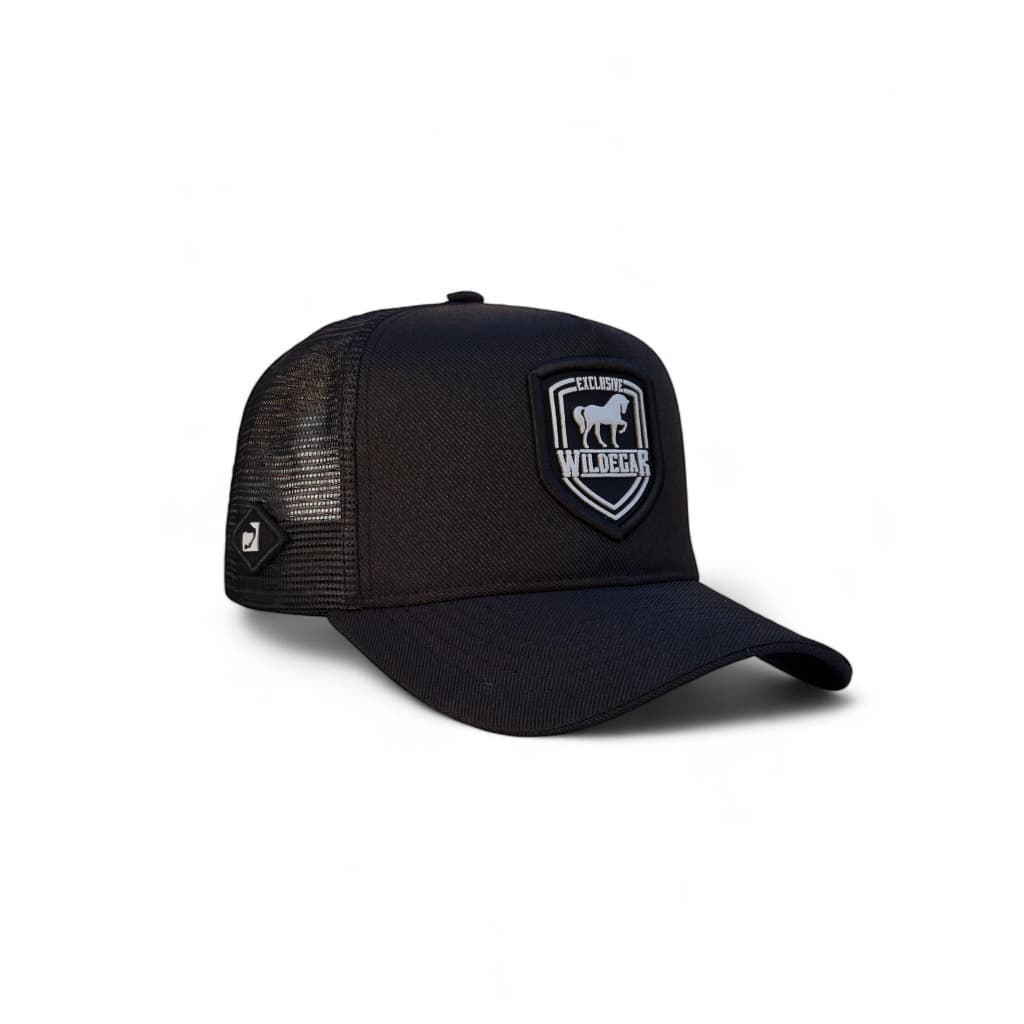 Boné masculino Preto Aba curva de telinha country trucker cavalo vaquejada original wildegar