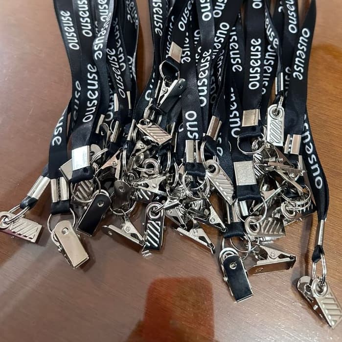 Cordões Personalizados Preto para Crachás no Atacado, 350 Cordões Personalizados para Crachás Empresariais ou Eventos