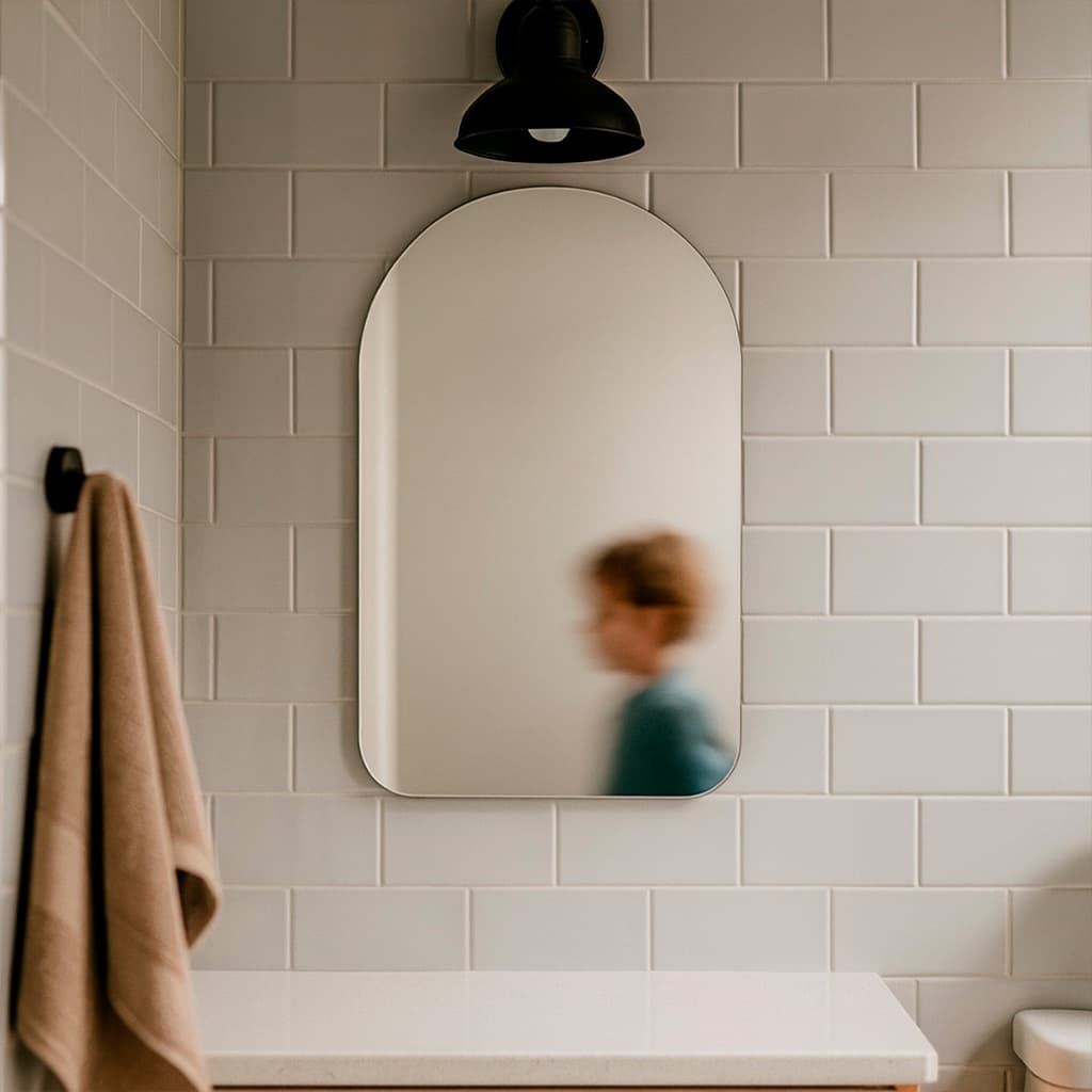 Espelho Orgânico Lapidado 55x75cm de Parede Minimalista Banheiro Hall Entrada Lavabo