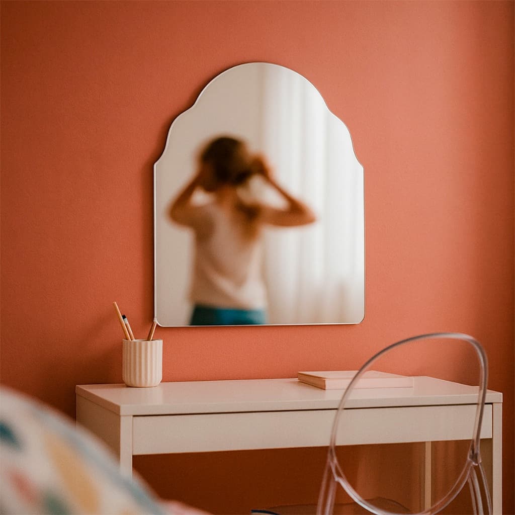 Espelho de Parede Orgânico Lapidado 55x75cm Minimalista Banheiro Hall Entrada Lavabo