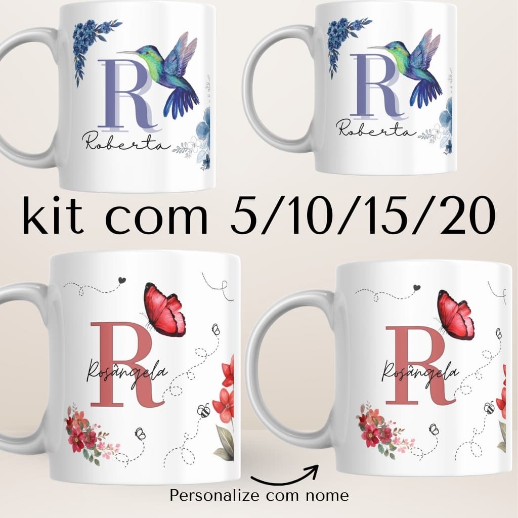 Caneca de porcelana personalizada Nome + frase +  caixa coração presente