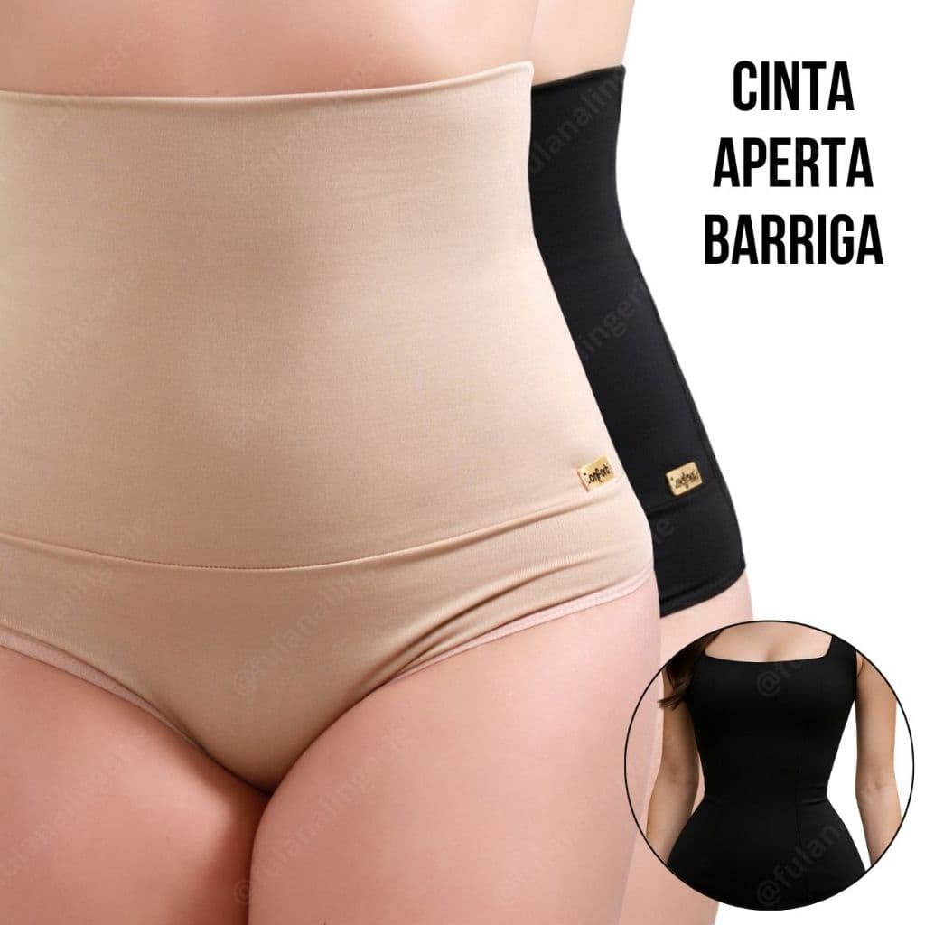 Cinta Suplex Alta Pressão Cós Duplo Alto Lateral Larga SUPLEX Modeladora - Cris