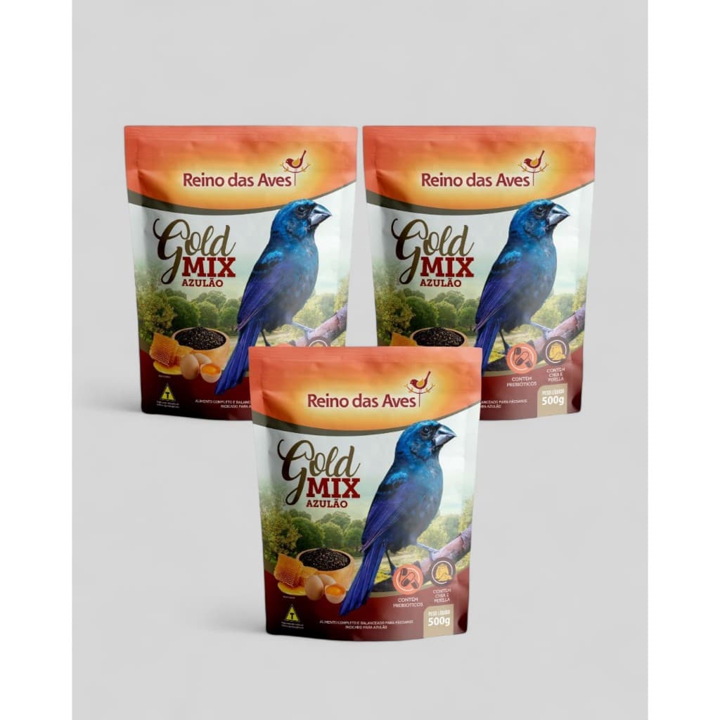 KIT 3 AZULAO GOLD MIX 500G