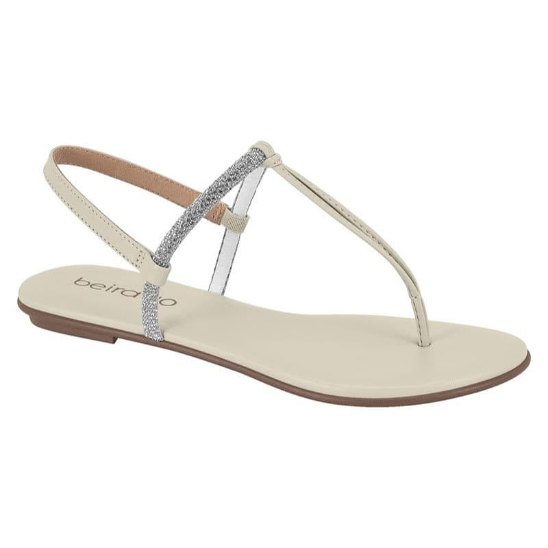 Sandália Rasteirinha Beira Rio feminina com strass brilho conforto Verão 2026 Envio Rápido Original