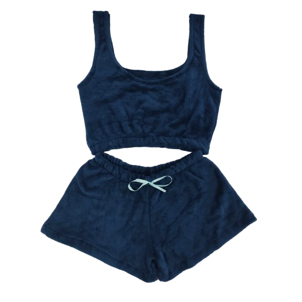 Conjunto pijama baby doll de plush fofinho e delicado