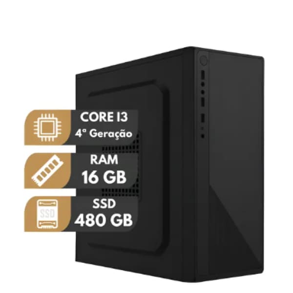 PC Computador Cpu Core I3 4ª Geração 16gb Ddr3 Ssd480gb Wifi