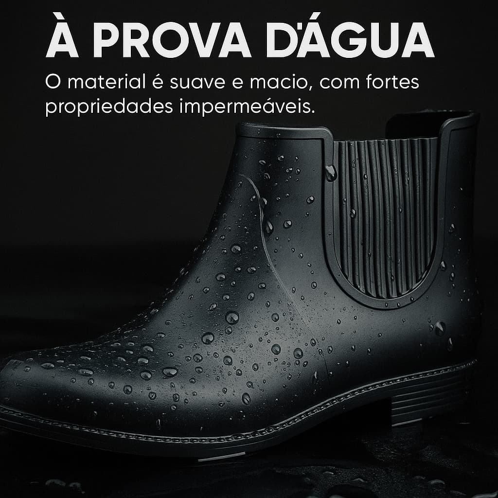 Bota limpeza Feminina Confortável Leve Estilosa Moderna Passeio Chuva Urbano