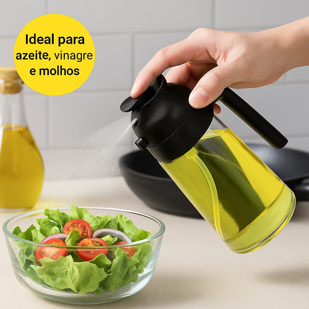 Borrifador Porta Azeite Vinagre Spray Frasco Vidro 450ml Design Milano Cor Sortida
