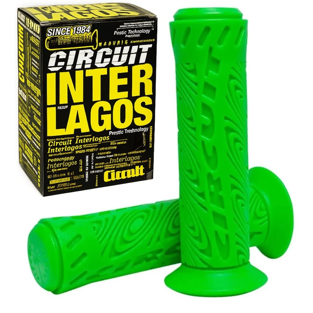 Manopla Moto Circuit  Verde Fluorescente Interlagos