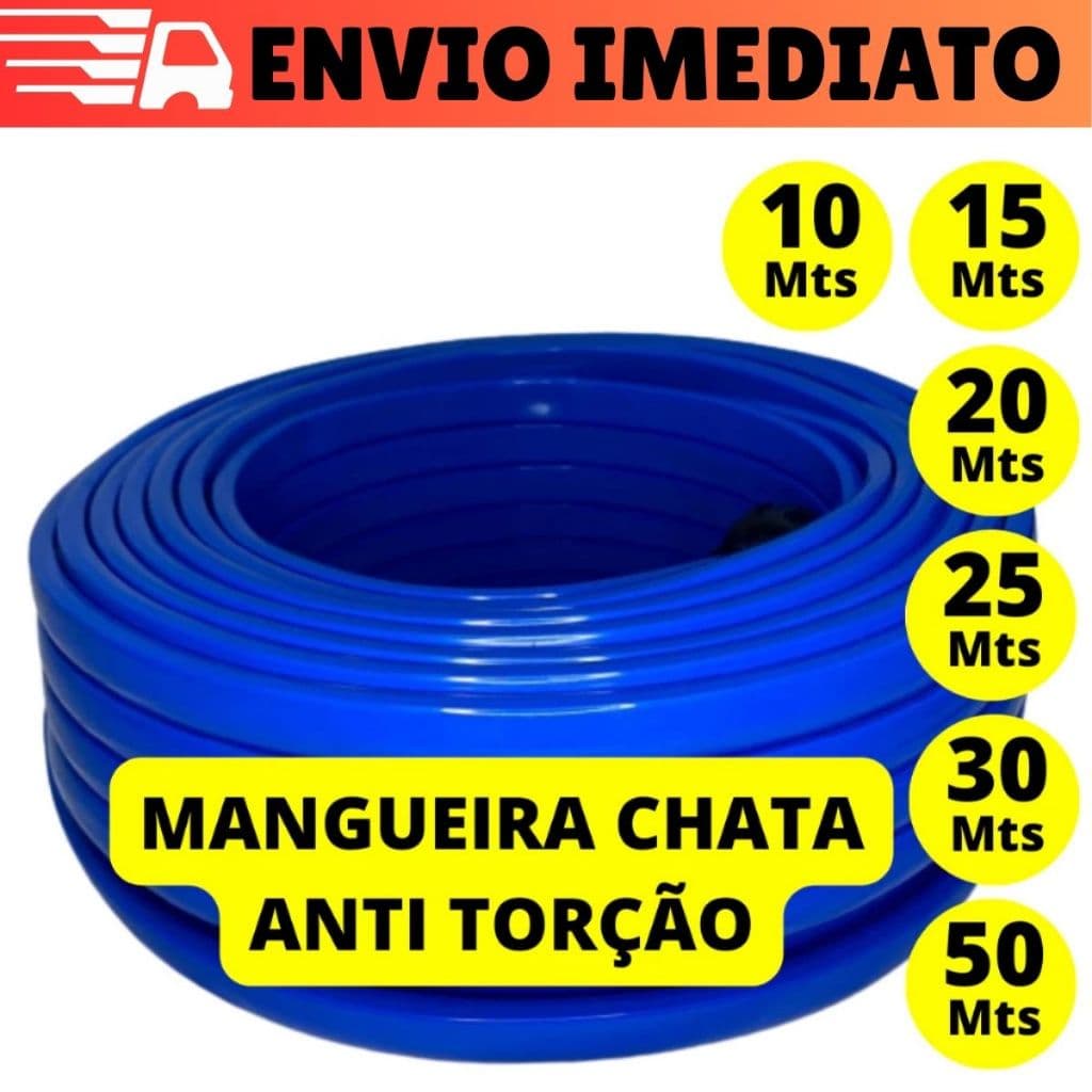 Mangueira De Jardim Anti-Torção Chata 10m15m 20m 25m 30m 50m  Anti-Dobra Antitorção Forte Não Dobra