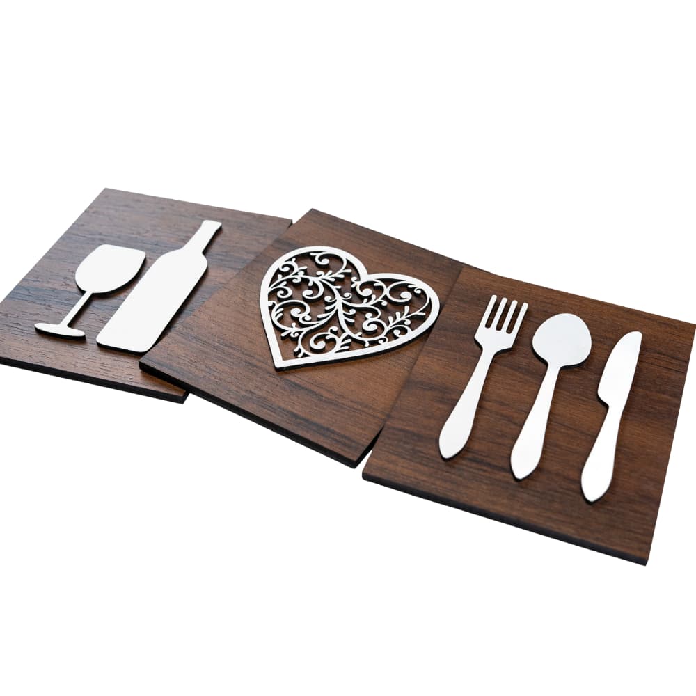 Quadros para Cozinha Placas Decorativas Kit quadros para decoração