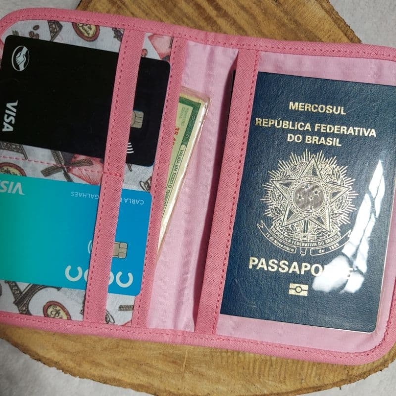 Porta passaporte/ Carteira porta passaporte
