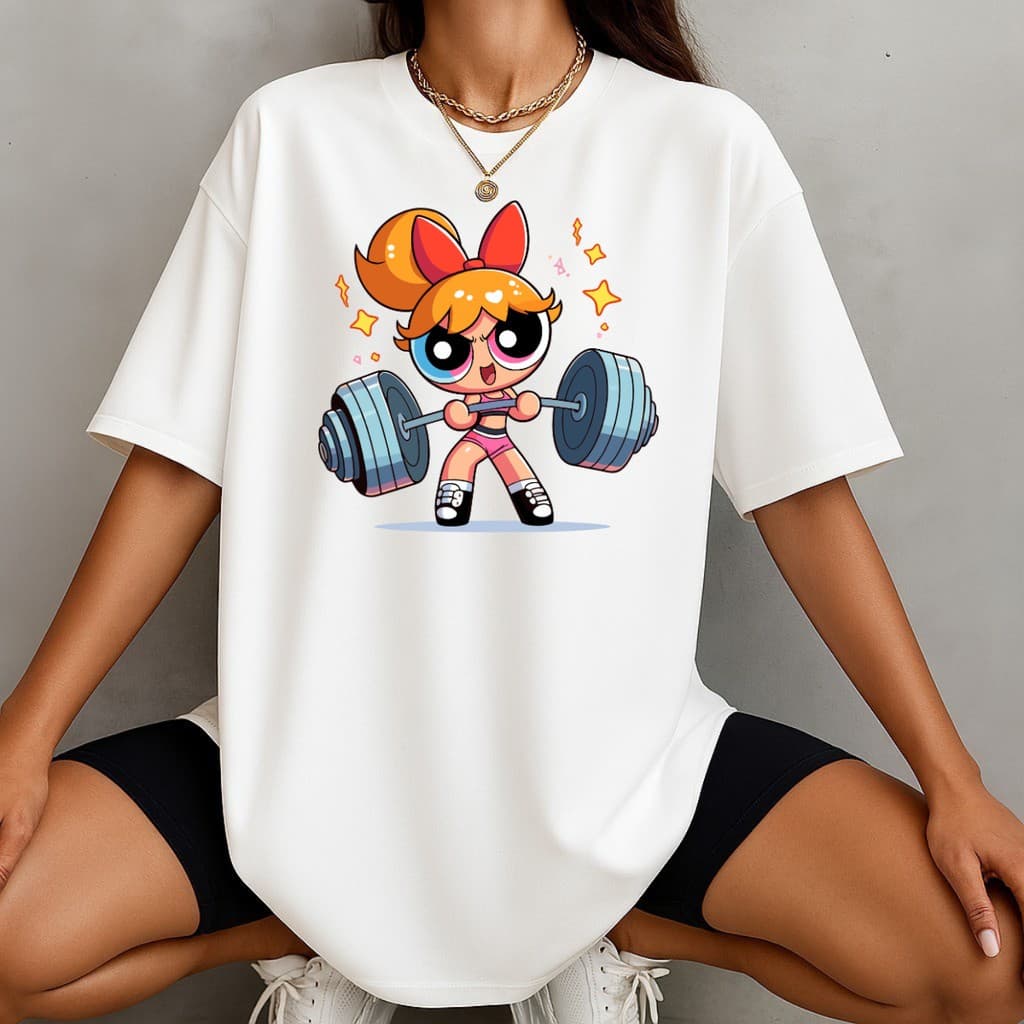 Camiseta Oversized Streetwear Meninas SuperPoderosas Florzinha