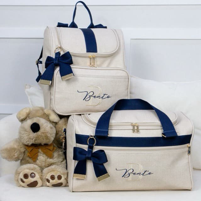 kit bolsa maternidade Mala Baú e Mochila  Personalizada
