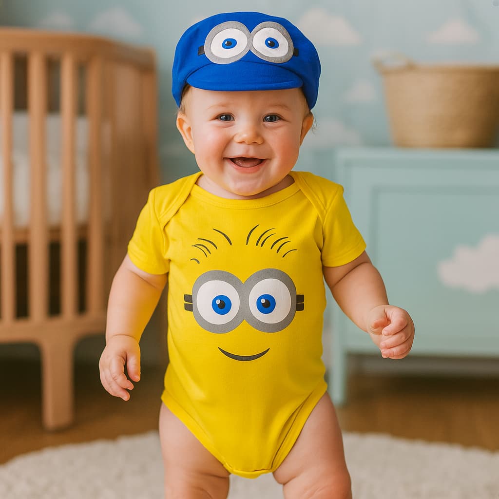 Body De Bebê Mesversario Fantasia Kit 2 Peças Escolha Tema