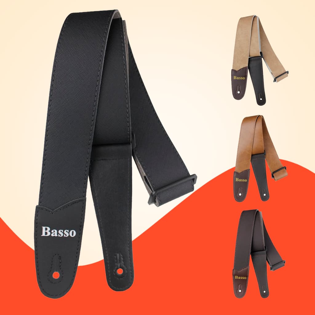 Correia Basso Premium – Ajustável, Conforto e Segurança para Guitarra, Violão e Baixo Diversas Cores