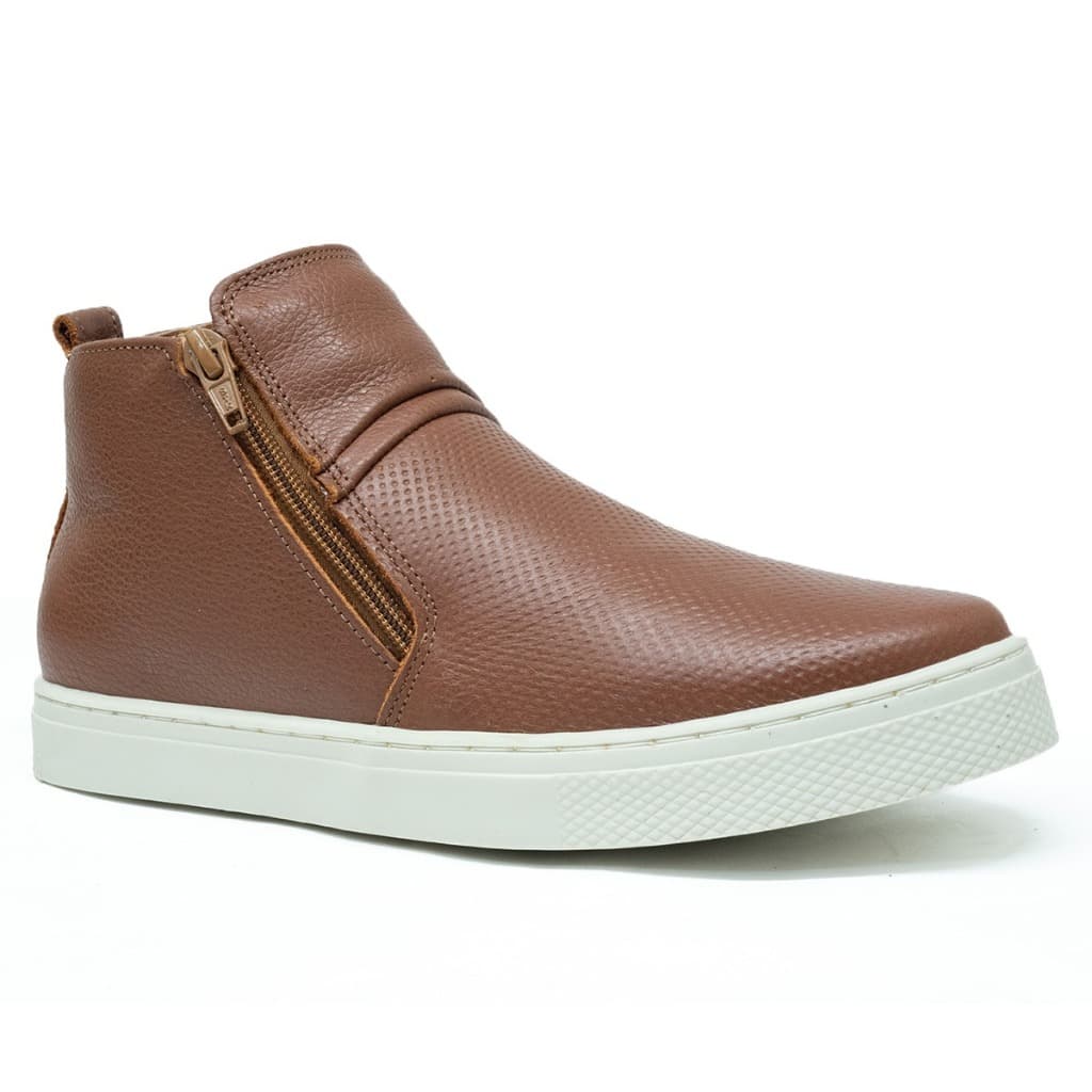 Sapatenis Feminino Couro Legítimo Slip On Calce Facil Dia A Dia Confortavel