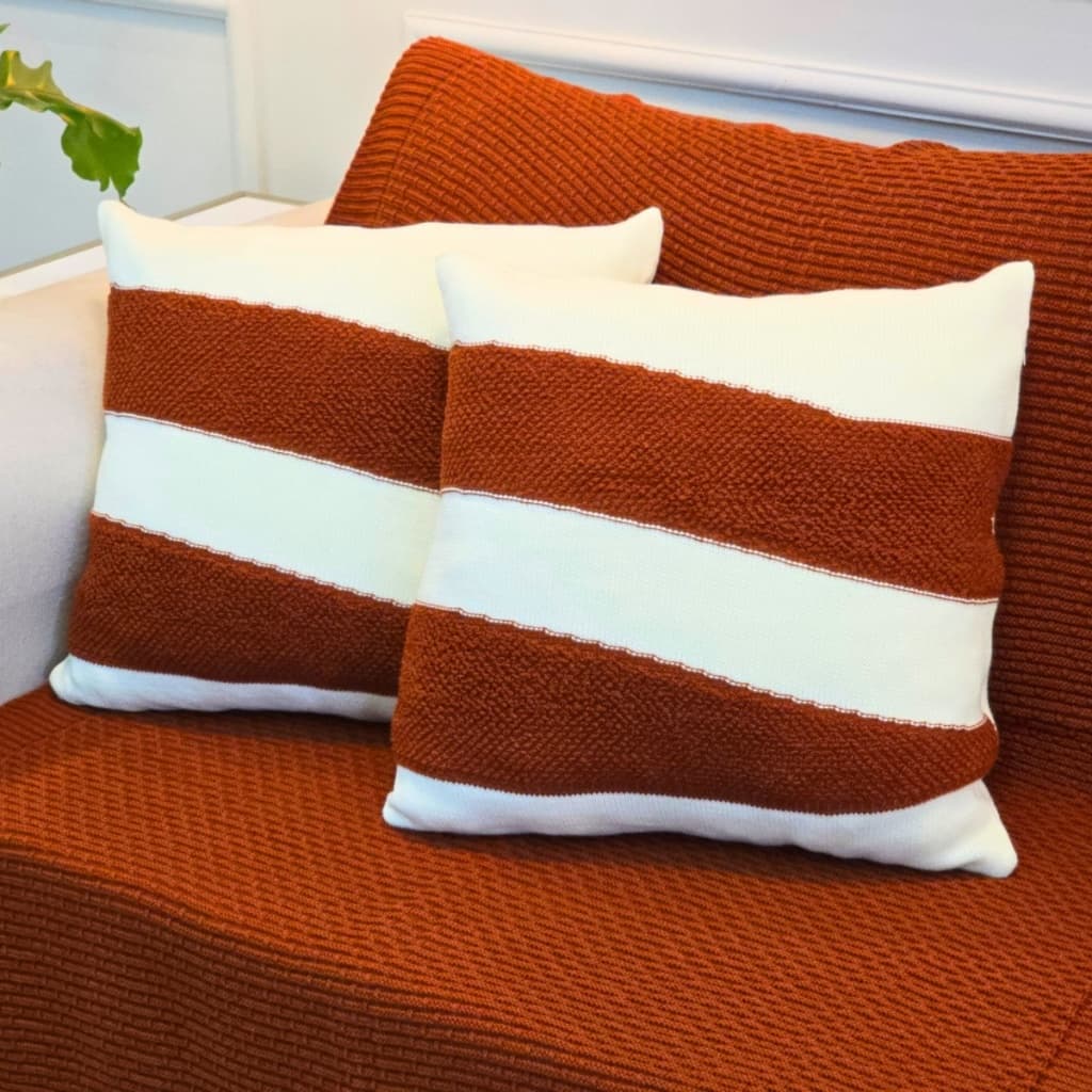 Capa de Almofada Tricot Decorativa Sofá Cama Siena Home Decor 45x45cm
