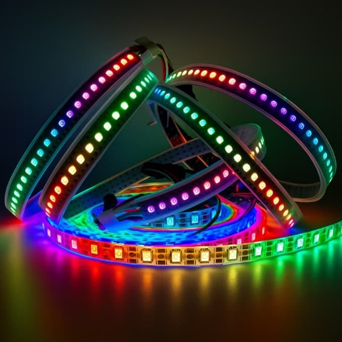 Fita LED Digital COB RGB 5m – 630 LEDs | Controle + App | 12V (Fonte Não Inclusa)