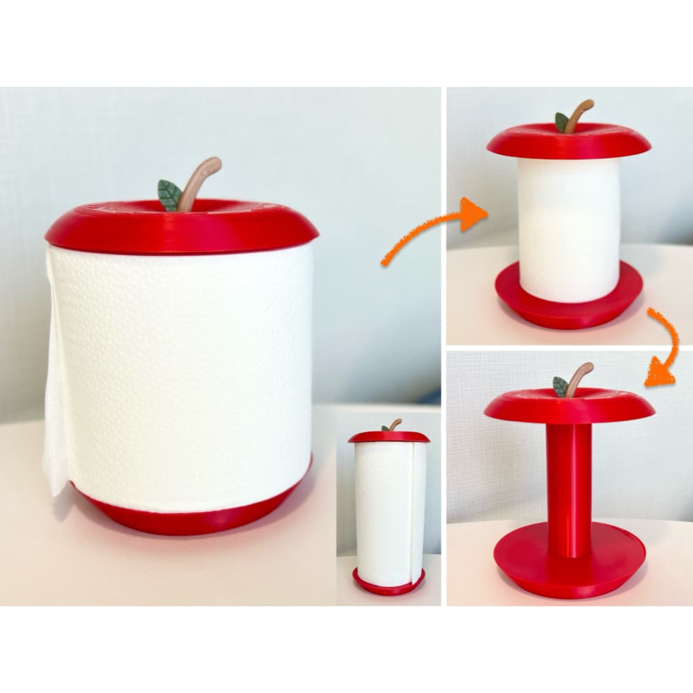 Suporte de Papel Toalha ou Papel higienico Maçã Criativo – Porta Toalha de Cozinha Decorativo