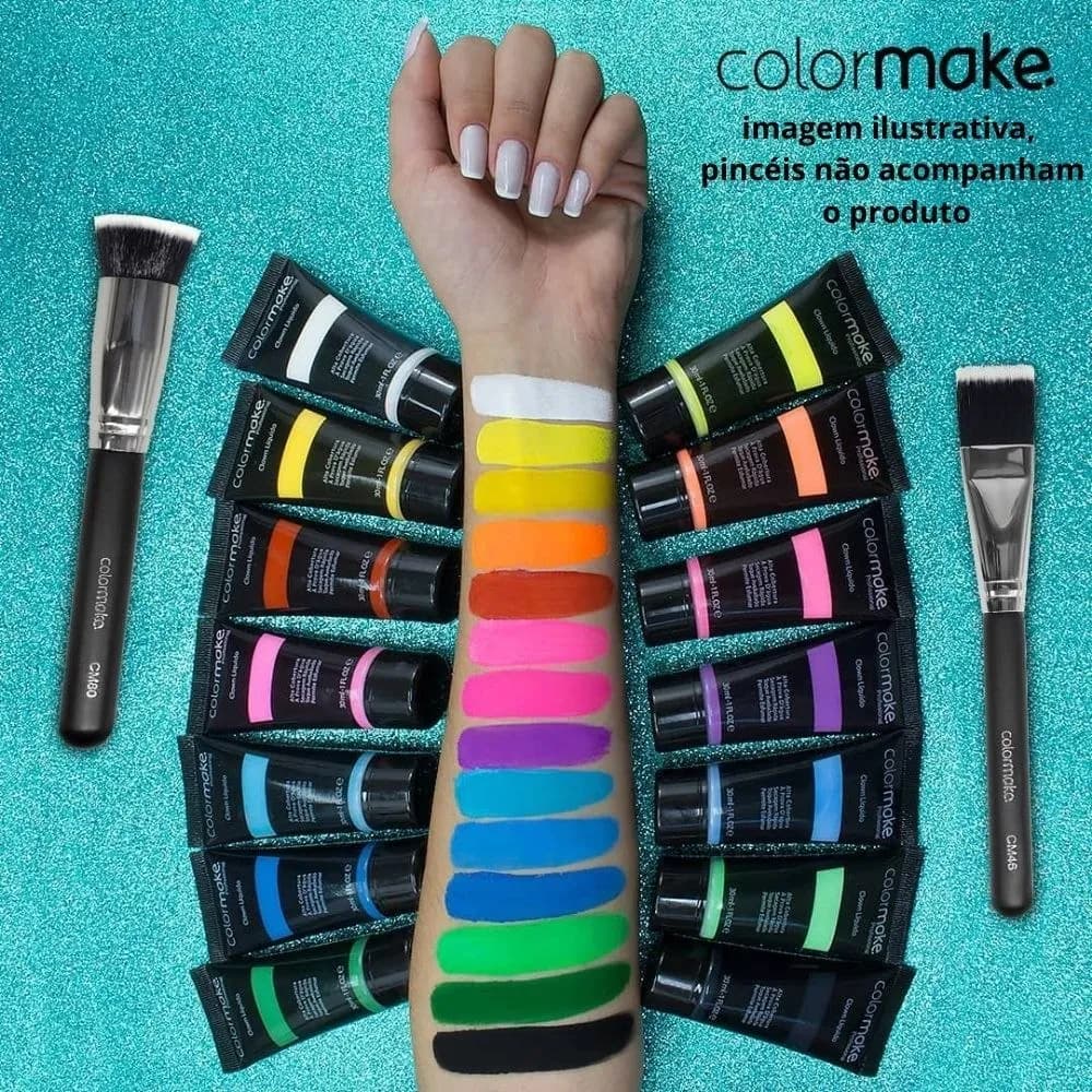 Colormake Clown Líquido 30ml Maquiagem Artística Profissional Facial Carnaval Halloween Teatro