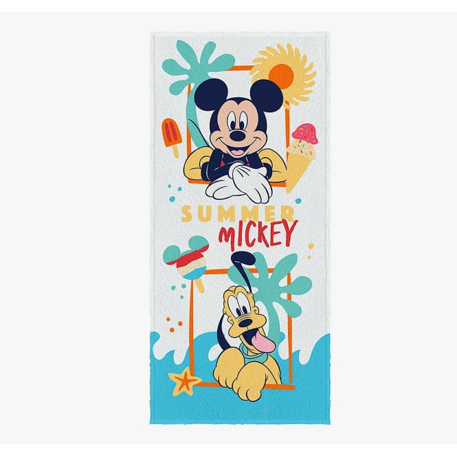 Toalha De Banho Infantil Lepper Mickey Felpuda 60x120cm