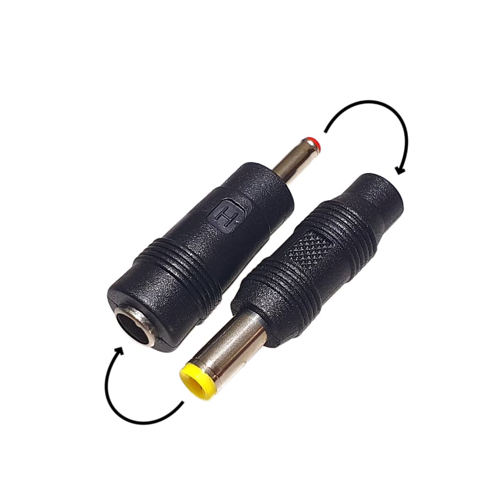 Adaptador P4 para fonte de alimentação entradas 5.5/2.1 X 3.5mm, ou 3.5/1.3 X 5.5mm ( 1 Par )