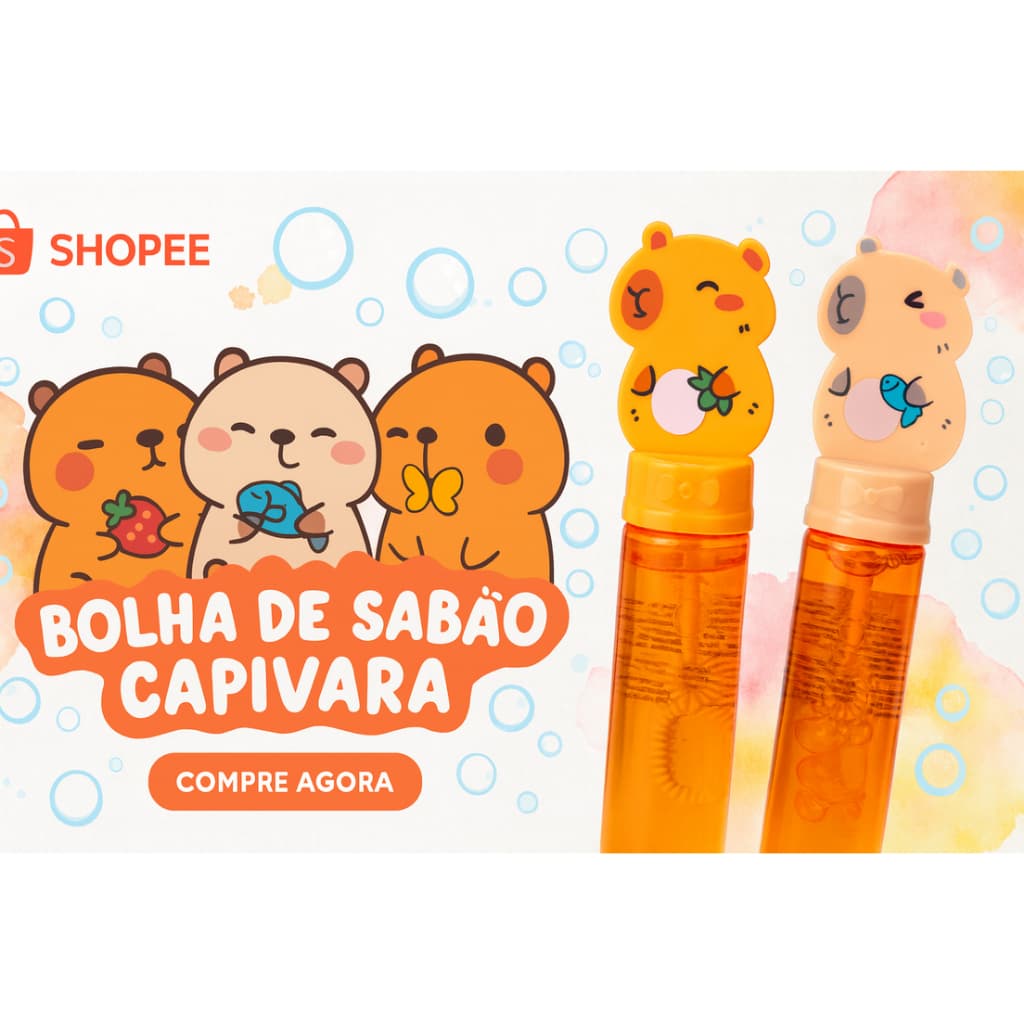 Bolhas de Sabão Infantil Capivara  Cx 24 tubos Brinquedo Divertido | Festa, Lembrancinha, Crianças