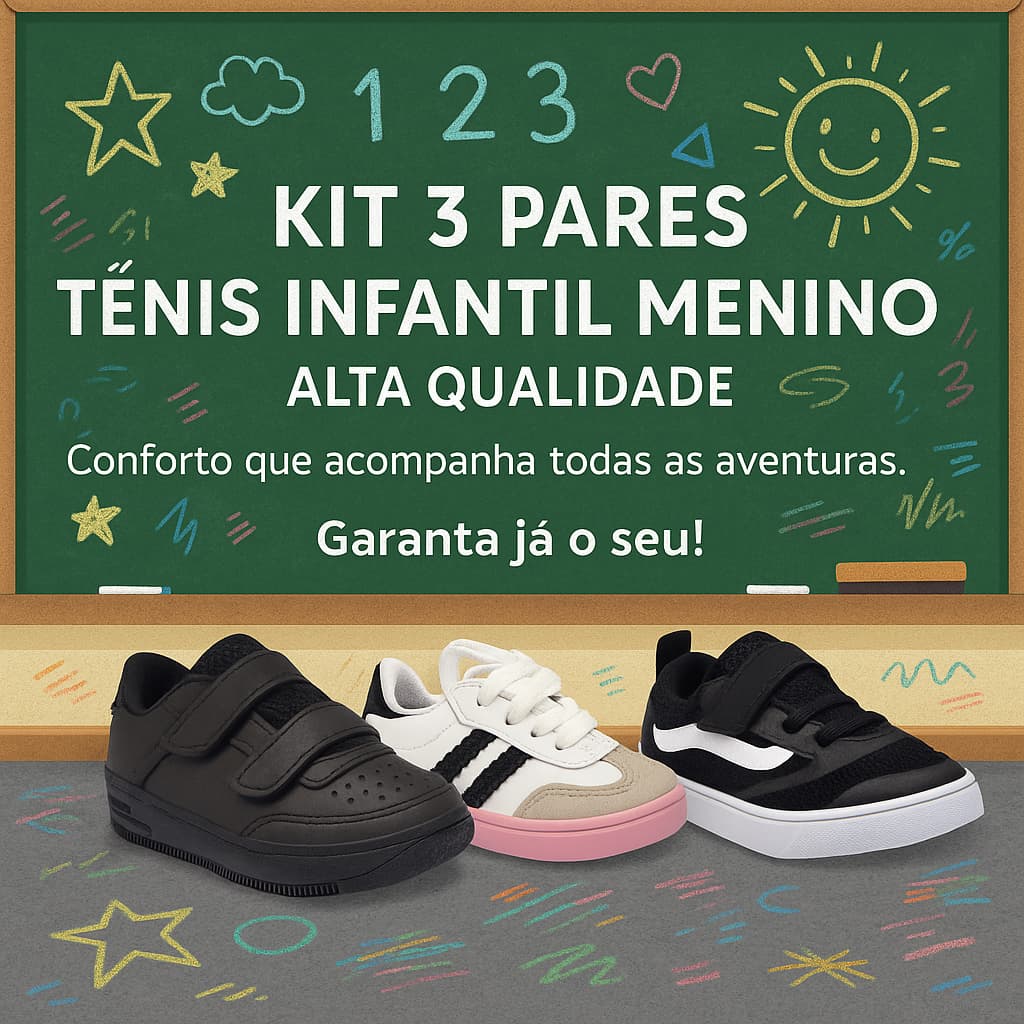 Kit 3 Pares Infantil Baby Menino – Alta Qualidade,Conforto, Economia e Estilo Garantido