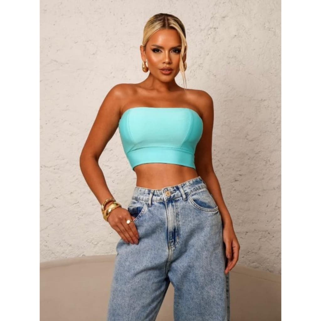 Cropped Feminino Tomara que Caia Faixa em Suplex com Bojo – Ajuste Perfeito e Confortável