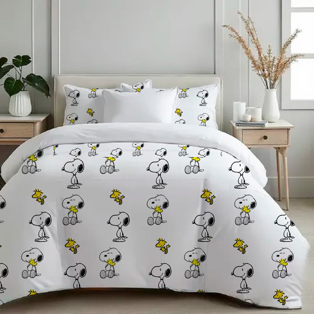 Edredom Snoopy casal - edredom de Snoopy fofo - edredom solteiro Snoopy - edredom Queen Snoopy
