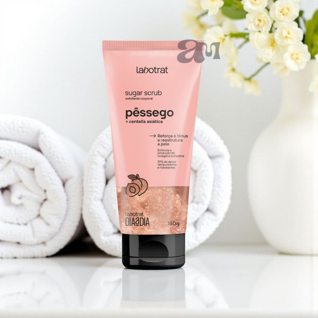 Esfoliante Corporal Sugar Scrub Pêssego Labotrat 180g – Centella Asiática p/ Firmeza & Colágeno